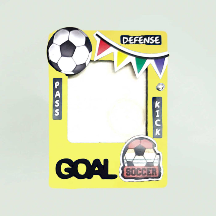 Handmade Soccer Theme Photo Magnet For Kids