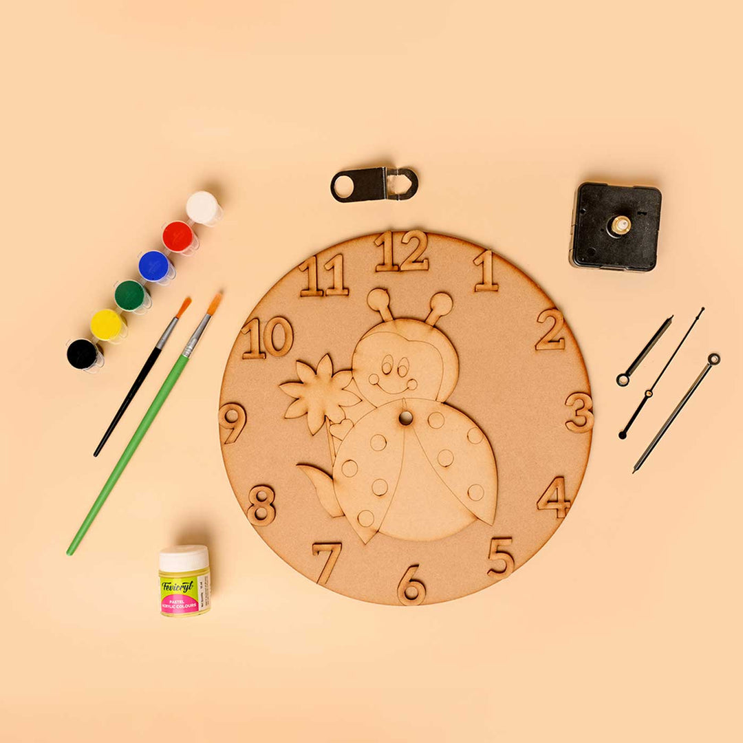 Handmade Ladybug Clock Painting DIY Kit | Set of 6