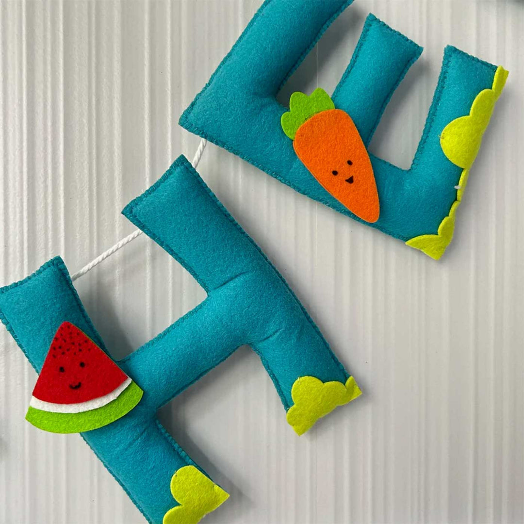 Personalized Tropical Fruits Felt Bunting / Garland For Kids