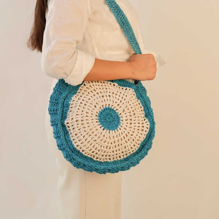 Handmade Crochet Mandala Shoulder Bag