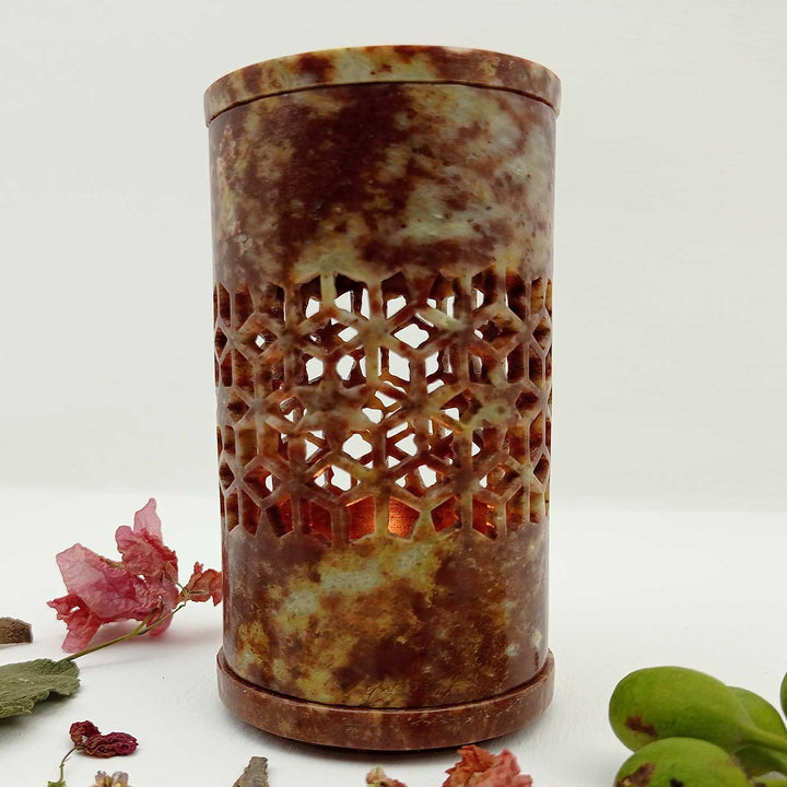 Handmade Jawdat Lattice Craft Soapstone Aroma Diffuser