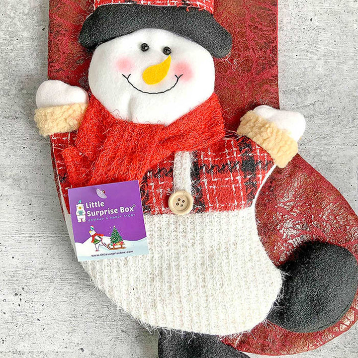 Handmade Snowman Cotton Stockings For Christmas Decoration