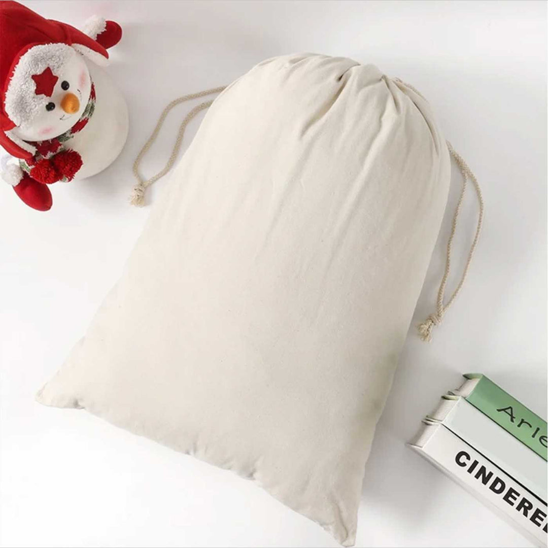 Personalized Holly Jolly Extra Large Muslin Gift Sack | Xmas Gifting Ideas