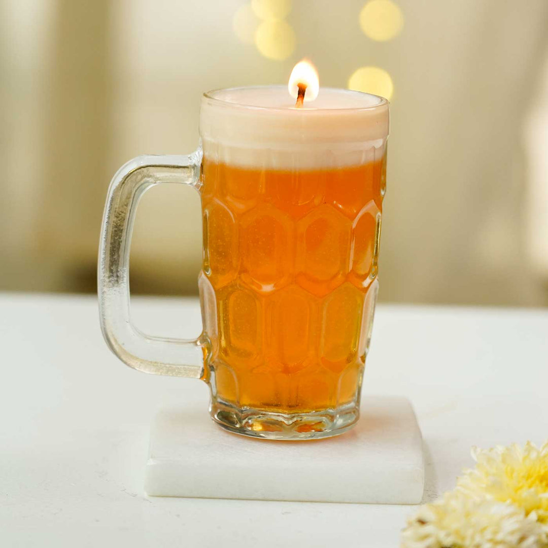 Handmade Beer Big Jar Wax Candle