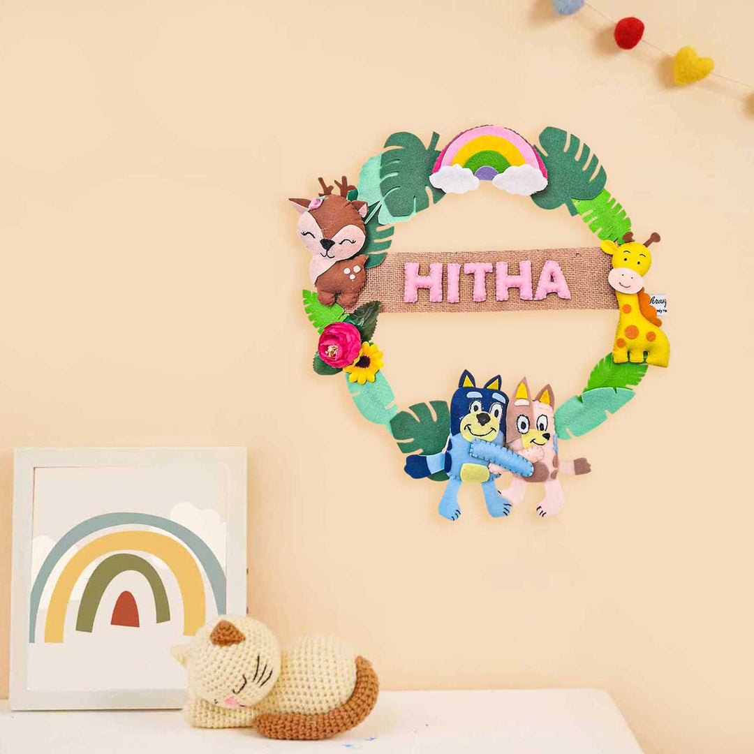 Personalized Bingo Themed Felt Kids Name Plate