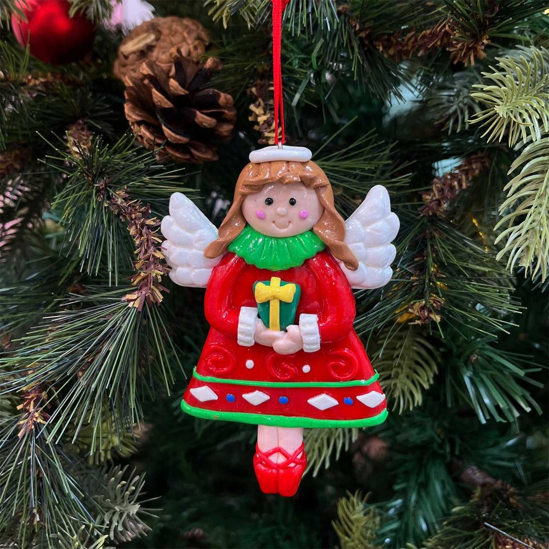 Handmade Frosty Fairy Clay Ornaments For Christmas Tree Decoration | Set Of 3