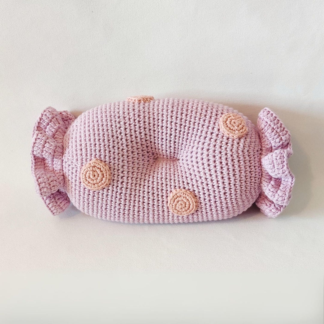 Handmade Crochet Candy Cushion for Newborns