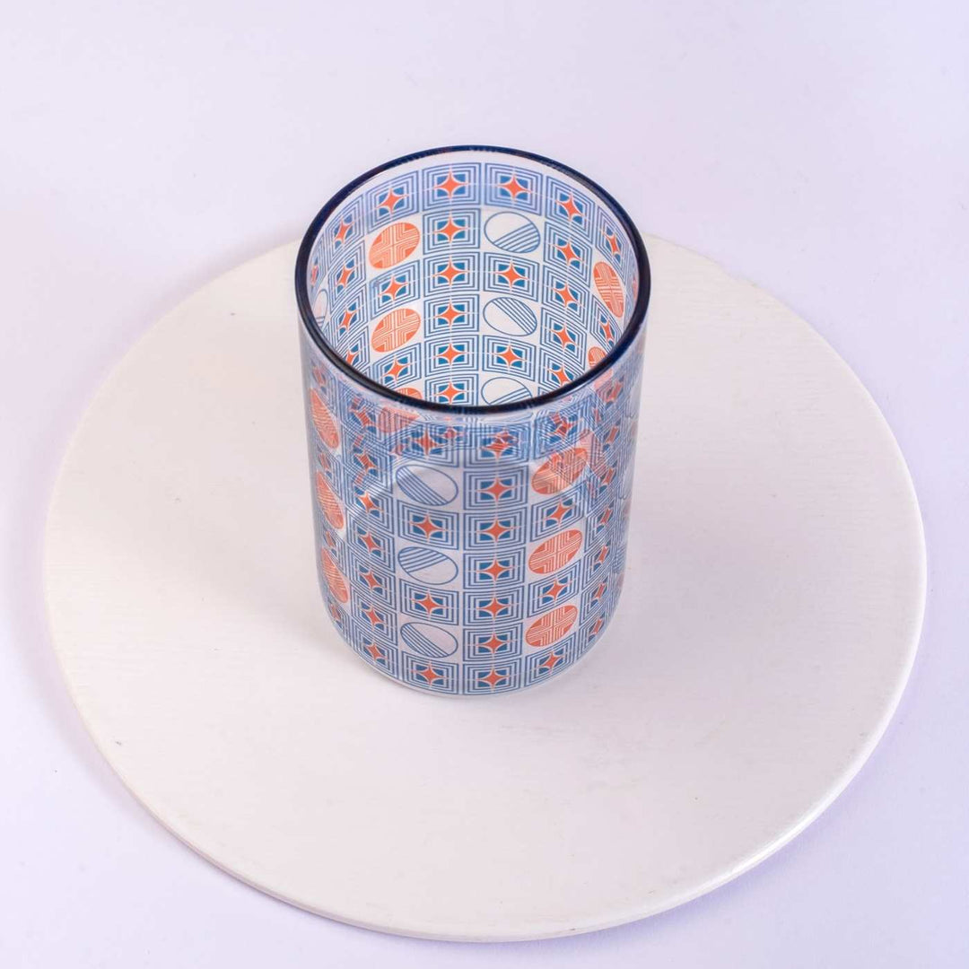 Borosilicate Glass Tumblers with Delicate Prints I 270 ML