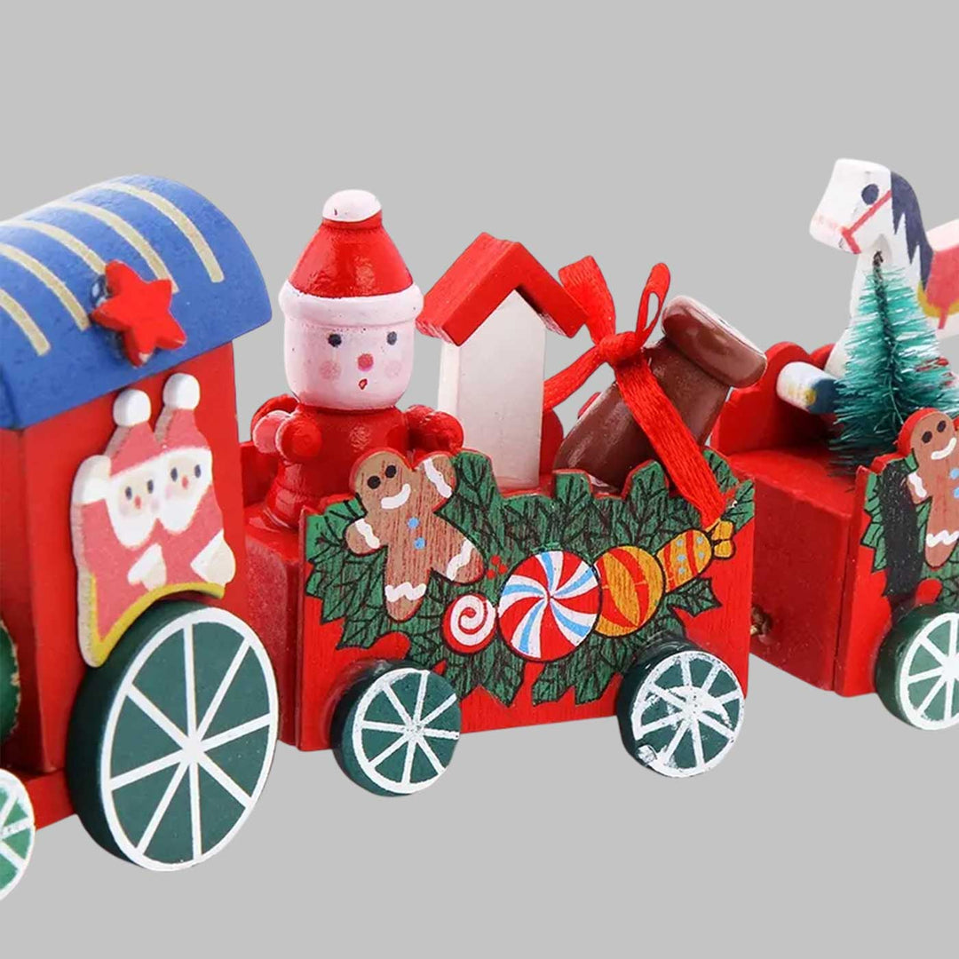 Holiday Surprise Train Wooden Table Decor For Christmas Decoration