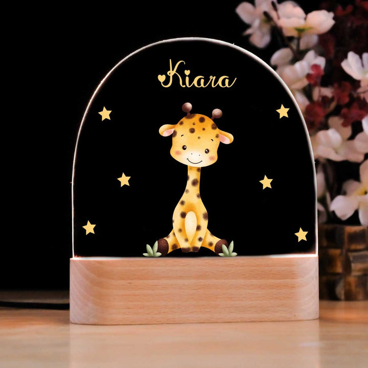 Personalized Giraffe Theme Acrylic LED Table Lamp