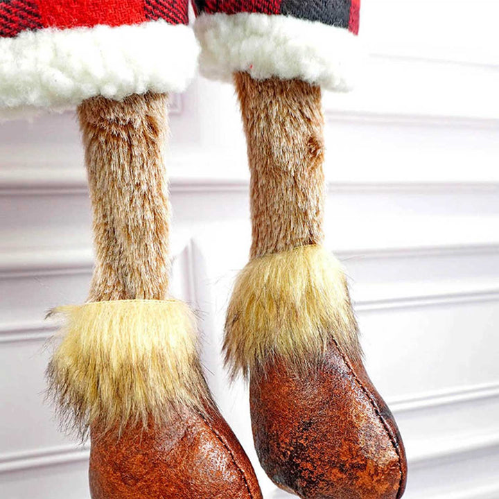 Striped Shorts Reindeer Door Hanger Woolen Decor For Christmas Table Decoration