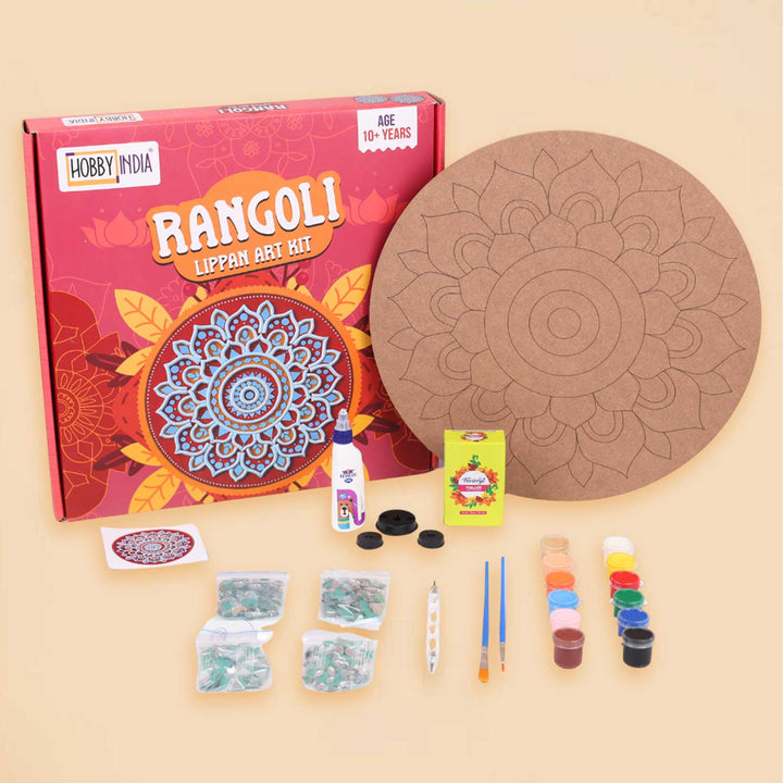 Pre Marked Rangoli Lippan Art MDF Wood DIY Kit