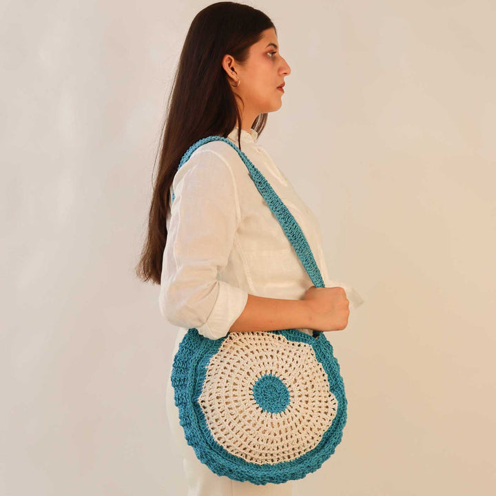 Handmade Crochet Mandala Shoulder Bag