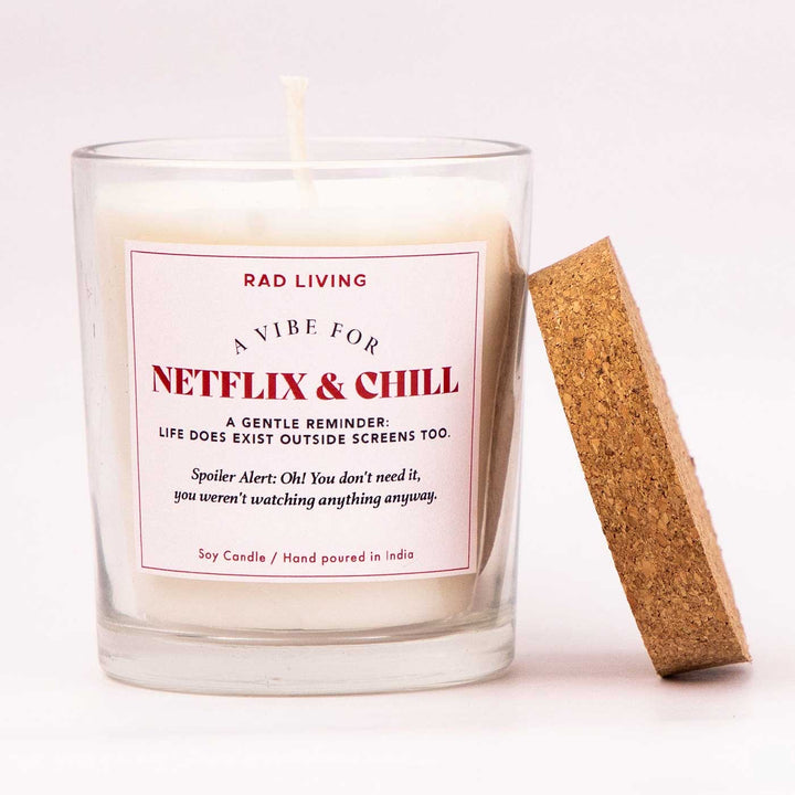 Hand Poured Netflix And Chill Not So Vanilla Scented Soy Wax Candle