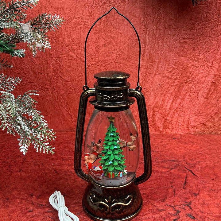 Flying Deer Xmas Tree Musical Lantern For Christmas Table Decoration