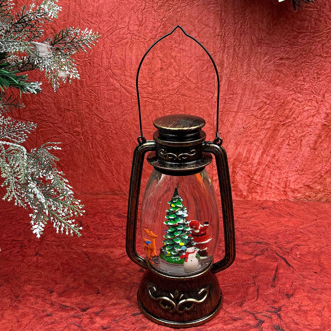 Trio Rotating Xmas Tree Musical Lantern Decor For Christmas Table Decoration