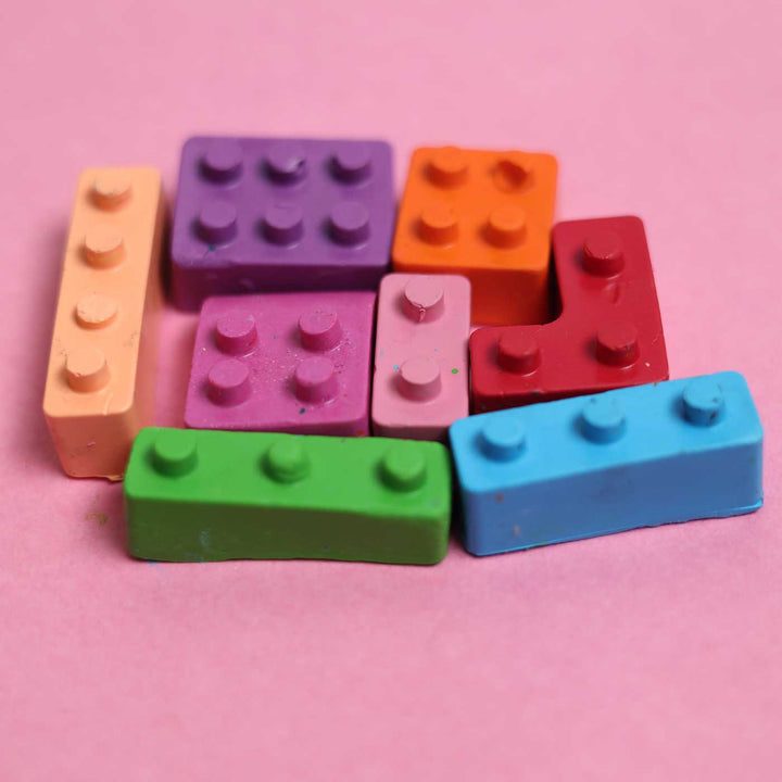 Handmade Non-Toxic Lego Block Crayons | Set Of 8