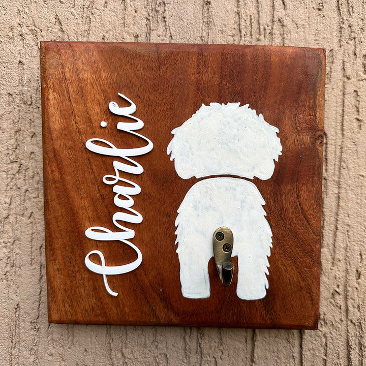 Personalized Handmade Wooden Key Hanger For 1 Pet