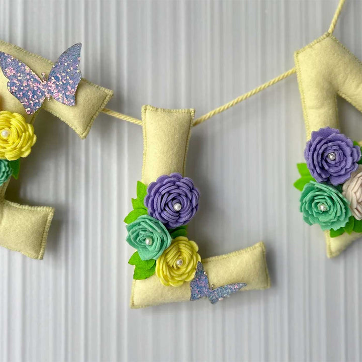 Personalized Butterfly Garden Felt Bunting / Garland For Kids