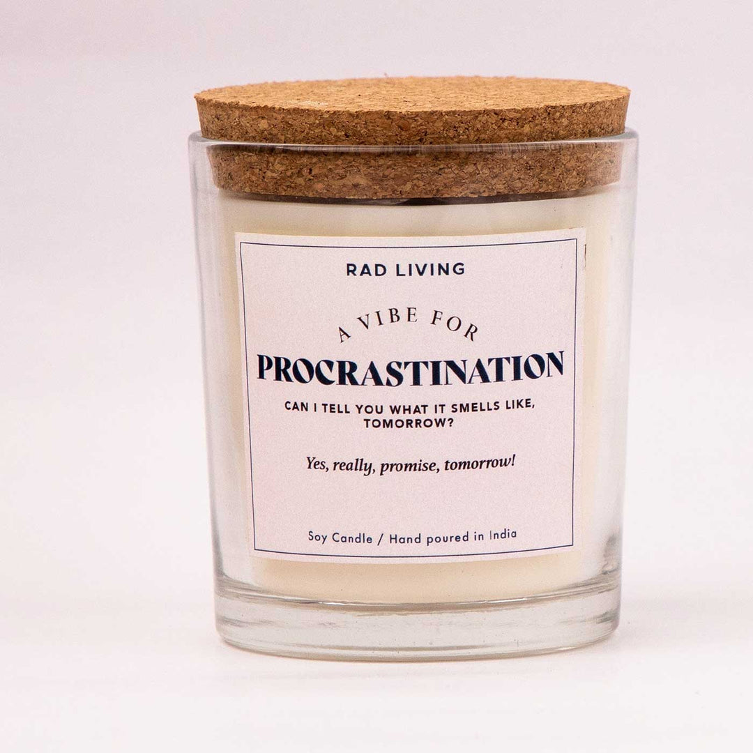 Hand Poured Procrastination Seaside Scented Soy Wax Candle