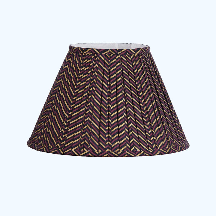 Purple Chevron Pleated Empire Lampshade