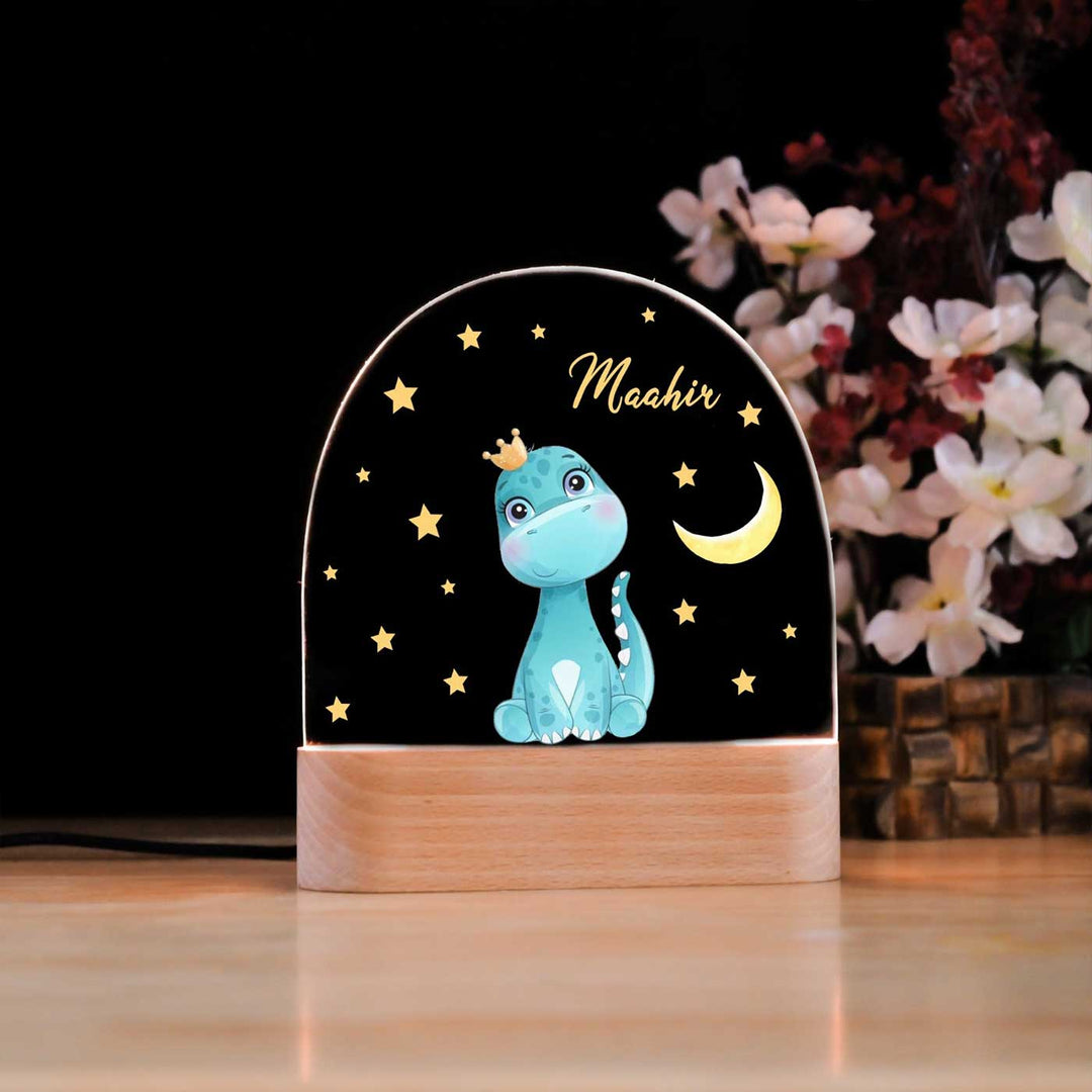 Personalized Dino Theme Acrylic LED Table Lamp