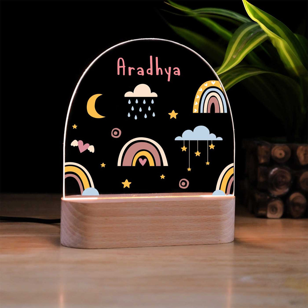 Personalized Dreams Theme Acrylic LED Table Lamp