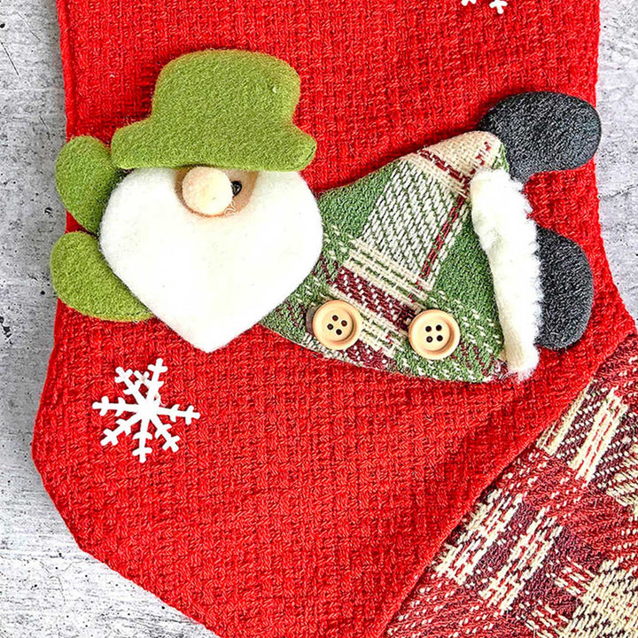 Handmade Flying Santa Woolen Stockings For Christmas Decoration