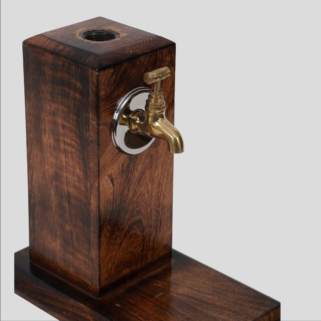 Handmade Wood & Brass Scotch Dispenser