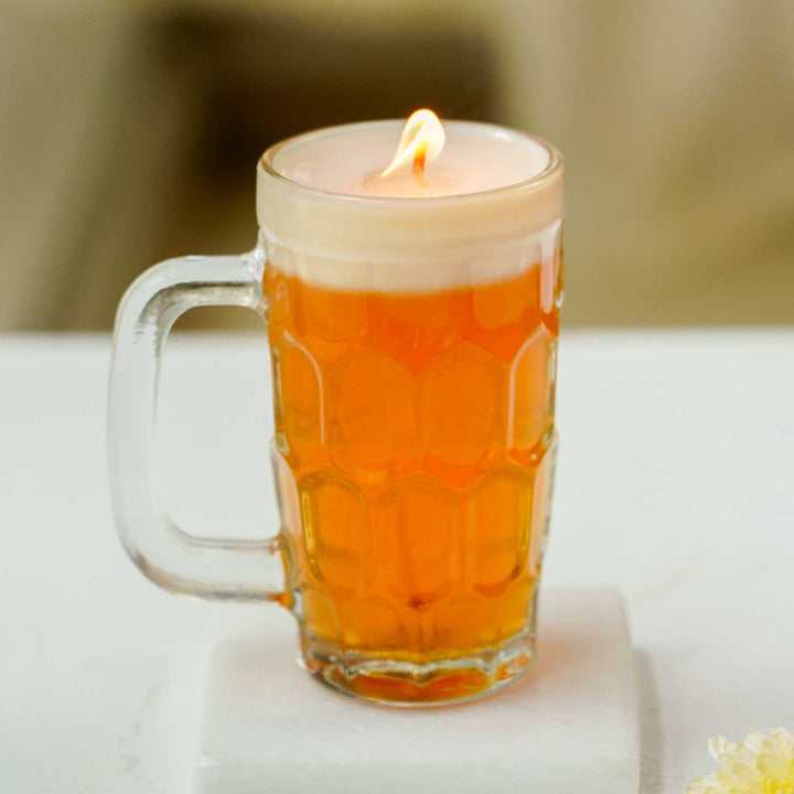 Handmade Beer Big Jar Wax Candle