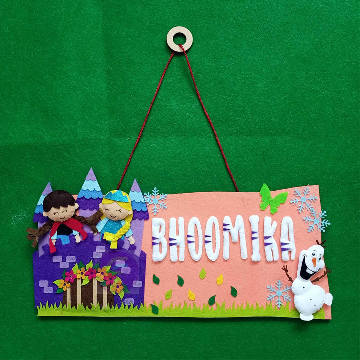 Personalized Handmade Theme Banner Felt Kids Name Plate