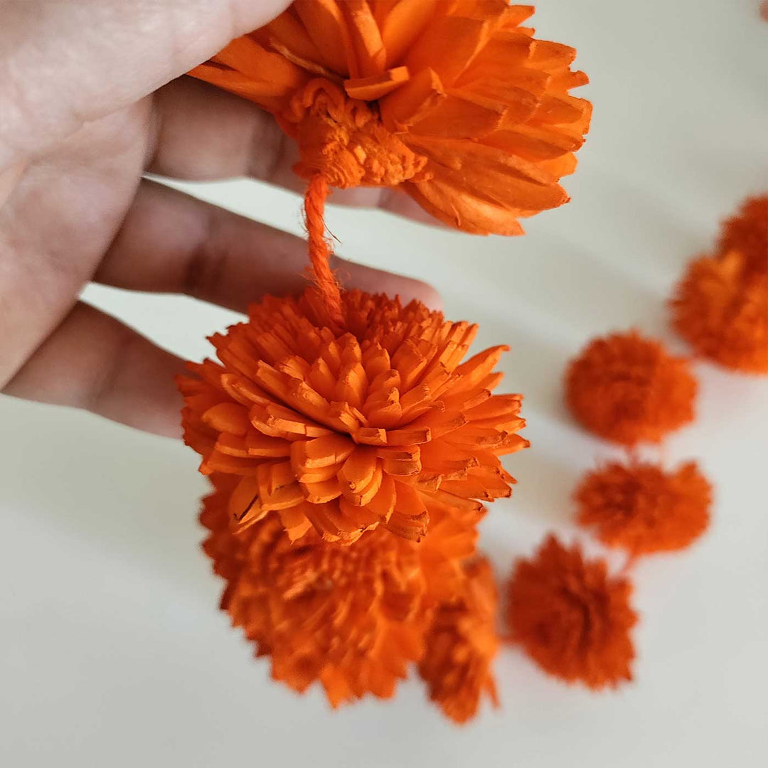 Handmade Orange Monotone Decorative Ladi Hangings