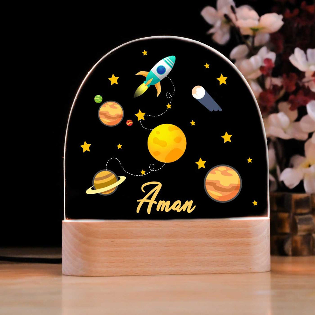 Personalized Galaxy Theme Acrylic LED Table Lamp