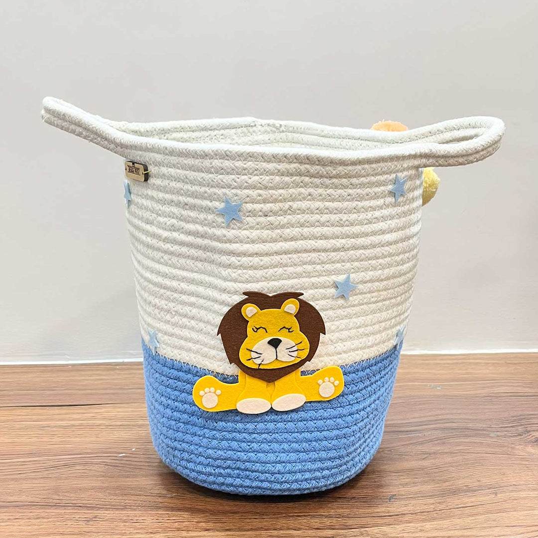 Personalized Handmade Cuddle Cub Jute Basket For Kids