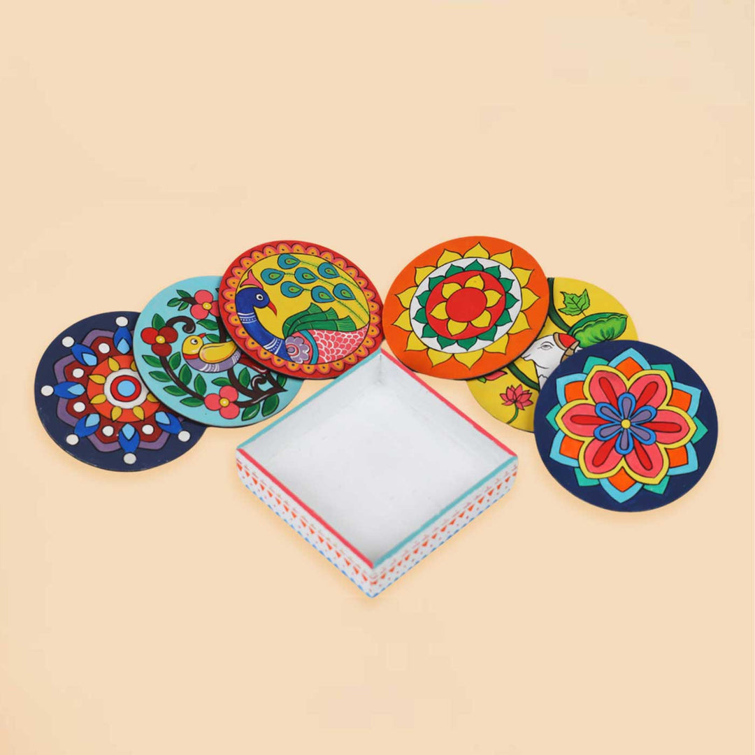 Pre Marked Mandala Coasters Painting MDF Wood DIY Kit