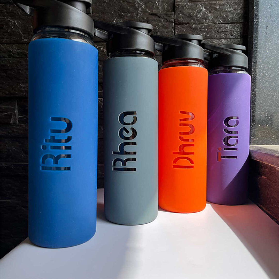 Personalized 550 ML / 750 ML 3D Laser Cut Glass Water Bottle