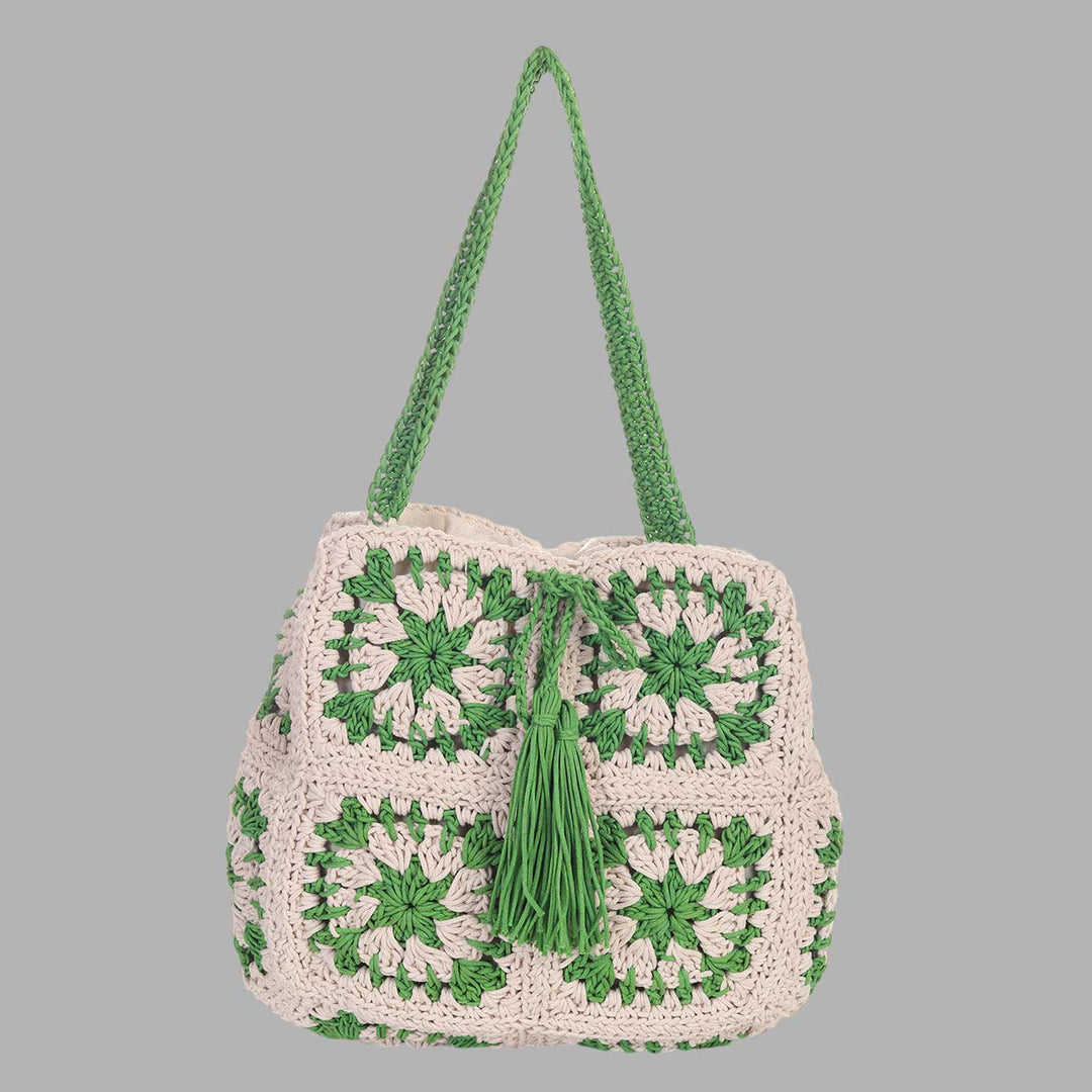 Handmade Crochet Green St. Patrick Shoulder Bag