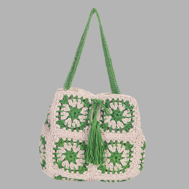 Handmade Crochet Green St. Patrick Shoulder Bag