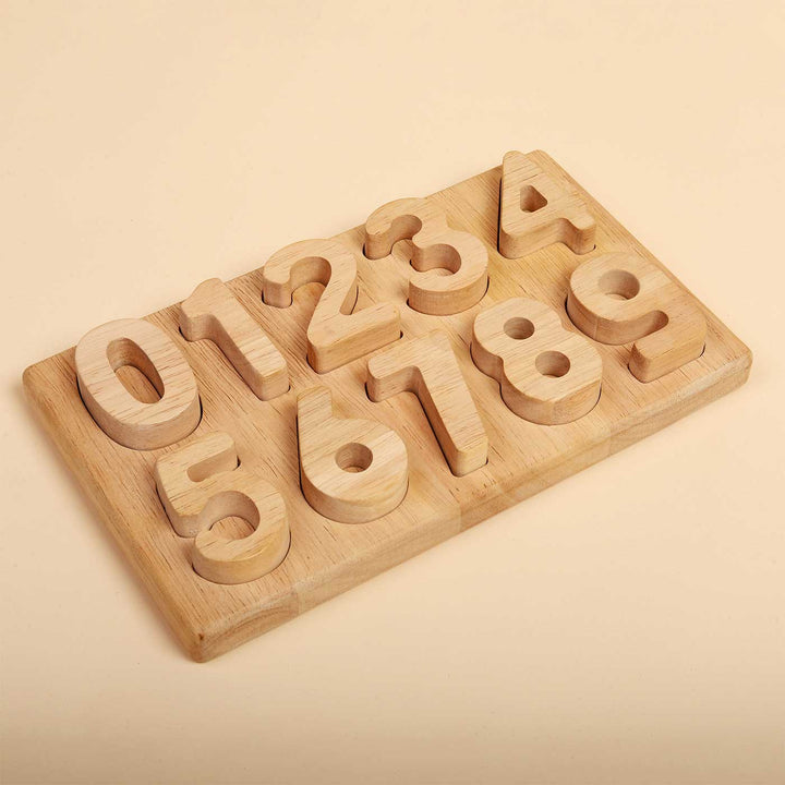 Wooden 0-9 Math Number Puzzle For Kids