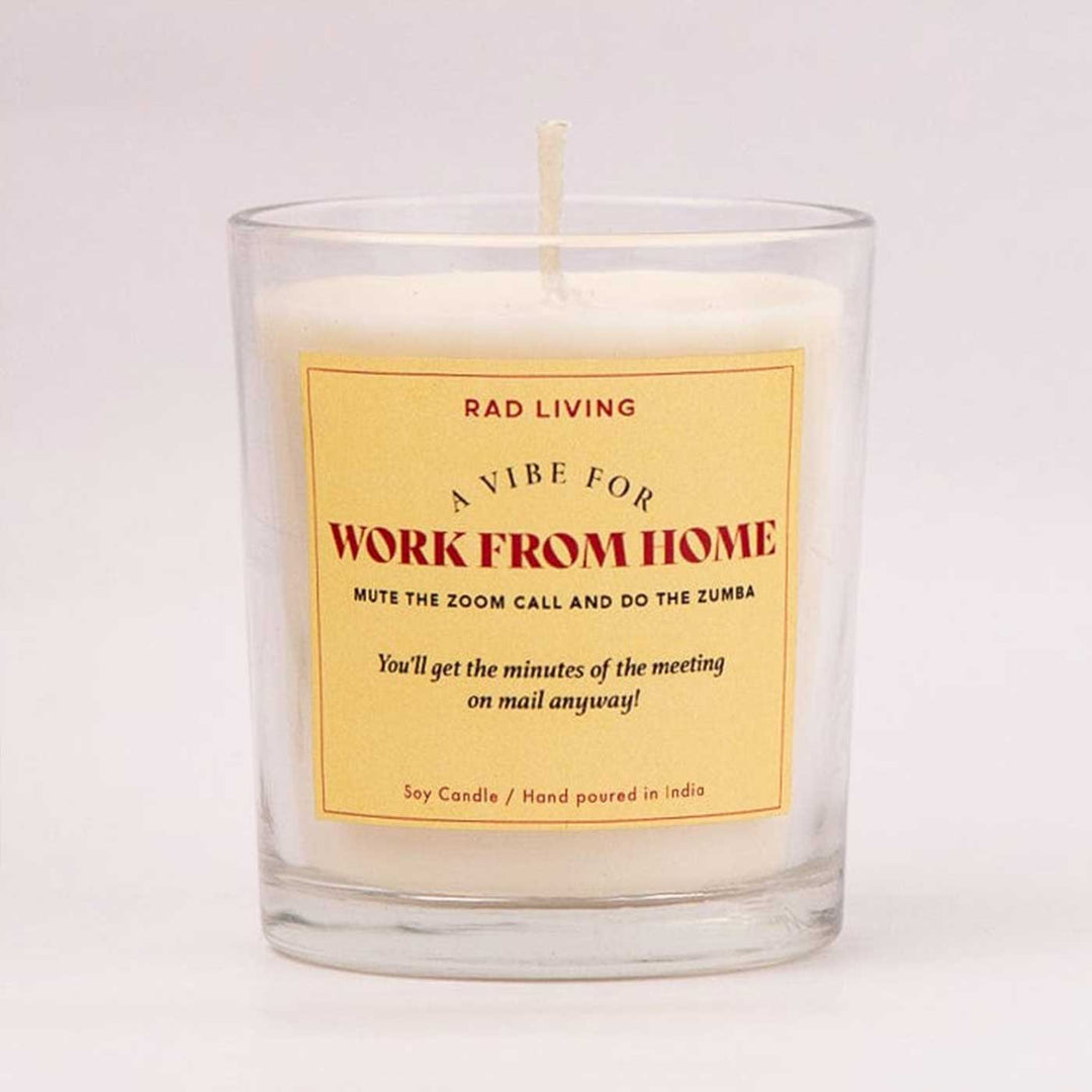 Hand Poured Work From Home Cappuccino Scented Soy Wax Candle