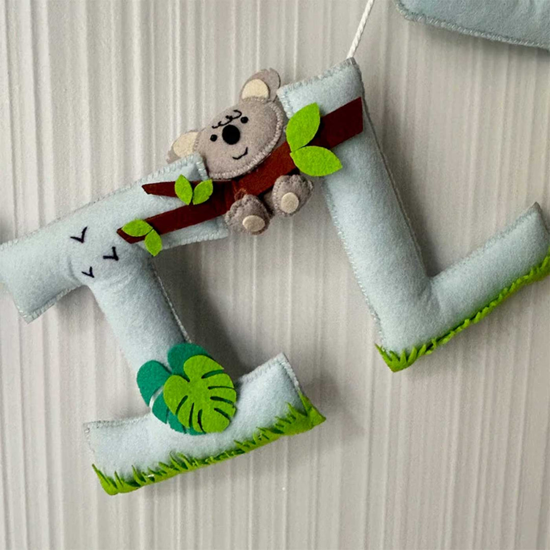 Personalized Cuddly Koala Felt Bunting / Garland For Kids