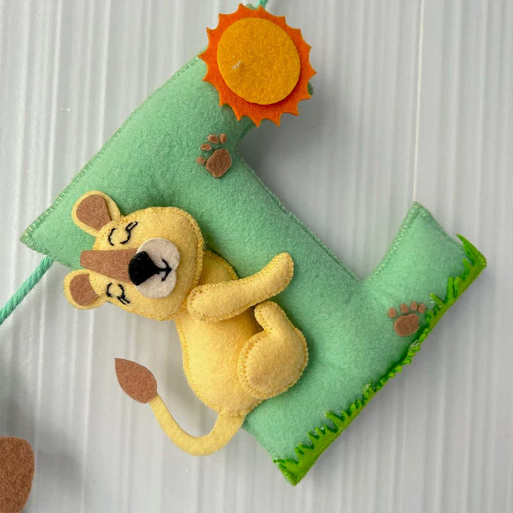 Personalized King Of The Jungle Felt Bunting / Garland For Kids