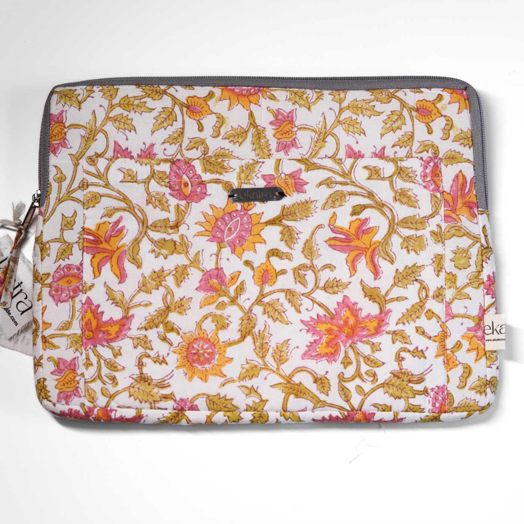 Pink Floral Laptop Sleeve