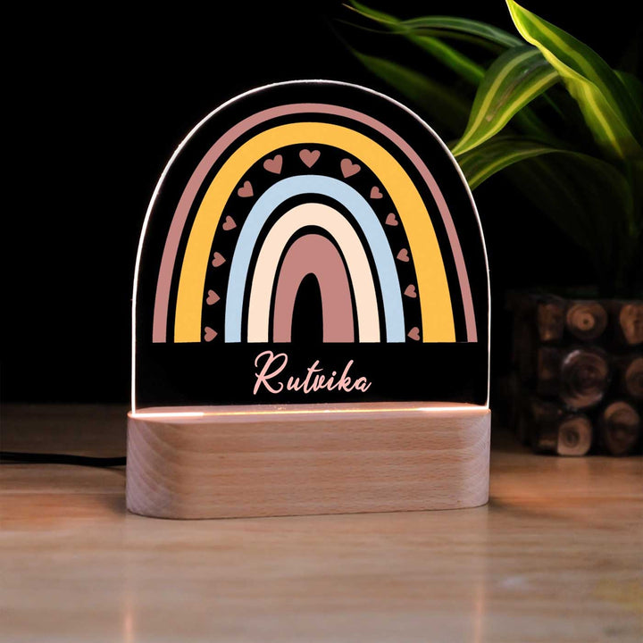 Personalized Rainbow Theme Acrylic LED Table Lamp