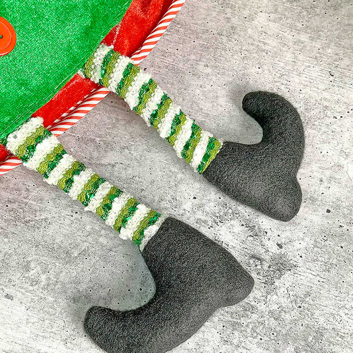 Handmade Velvet Glitter Snowman Woolen Stockings For Christmas Decoration