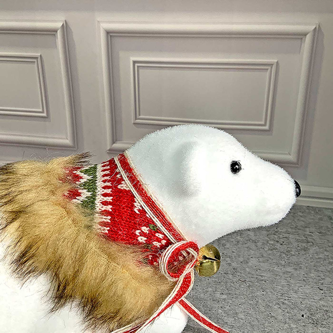 Medium Snow Polar Bear Decor For Christmas Table Decoration