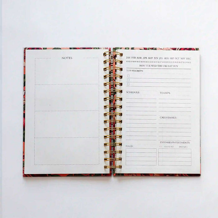 Handmade Rajnigandha Blue Undated Planner | 120 Pages