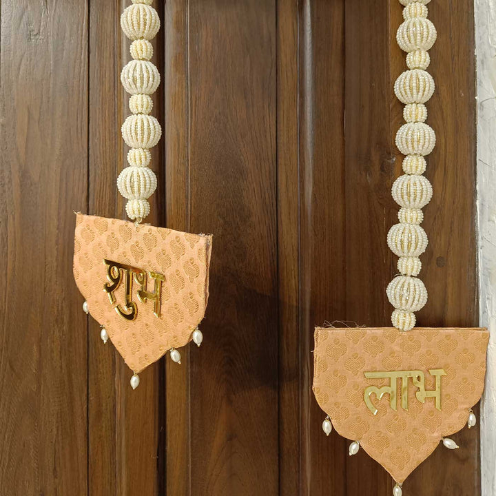 Handmade Festive Brocade Shubh Labh Hangings