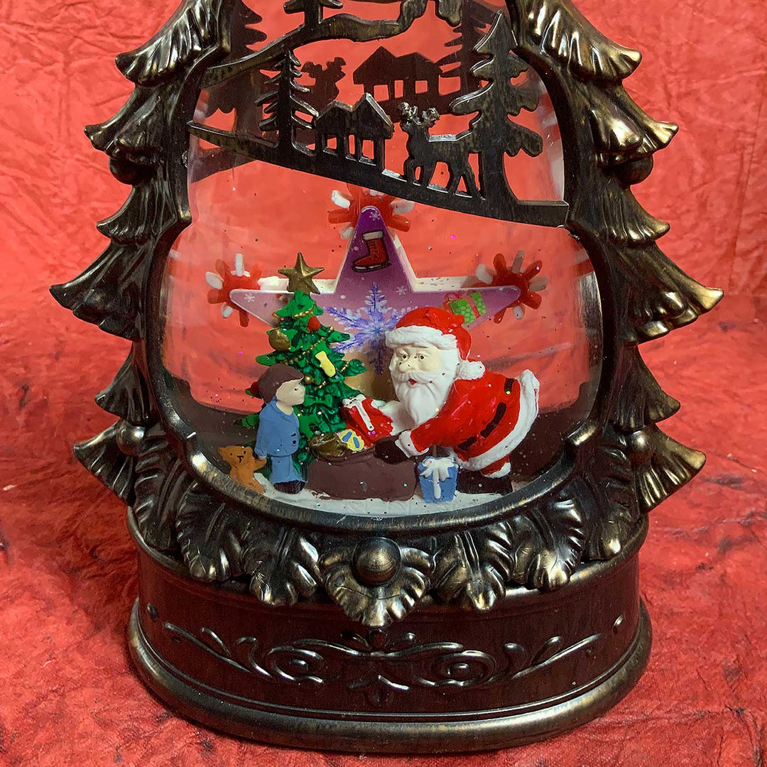 Santa's Xmas Tree Musical Globe For Christmas Table Decoration