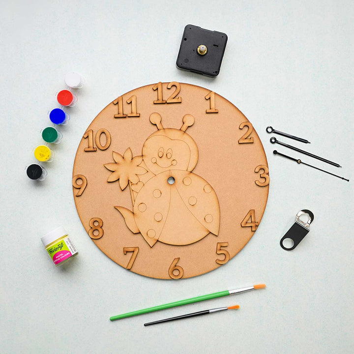 Handmade Ladybug Clock Painting DIY Kit | Set of 6